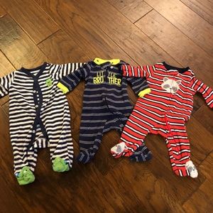 Lot of Newborn Baby Boy Pajama Sleepers